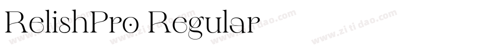 RelishPro Regular 4字体转换